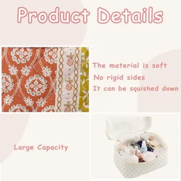 Chic RSRSLEII Quilted Makeup Bag for Travel and Home