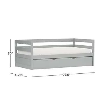 Hillsdale Furniture Caspian, Gray Daybed with Trundle,