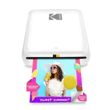 KODAK Step Wireless Mobile Photo Mini Color Printer (White) Go Bundle