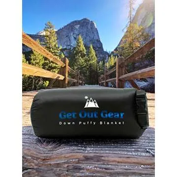 Get Out Gear Down Camping Blanket - Outdoor Lightweight Packable 650 Fill Power Down Blanket Compact...