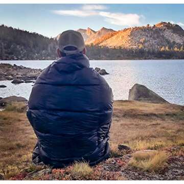 Get Out Gear Down Camping Blanket - Outdoor Lightweight Packable 650 Fill Power Down Blanket Compact Waterproof and Warm Backpacking Quilt for Camping Hiking Travel Hammock