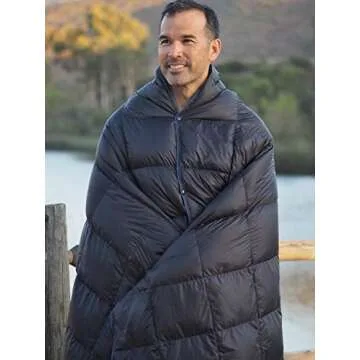 Get Out Gear Down Camping Blanket - Outdoor Lightweight Packable 650 Fill Power Down Blanket Compact Waterproof and Warm Backpacking Quilt for Camping Hiking Travel Hammock