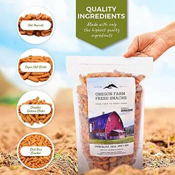 Oregon Farm Fresh Timberline Trail Spicy Snacks - Handcrafted Mix (16 oz)