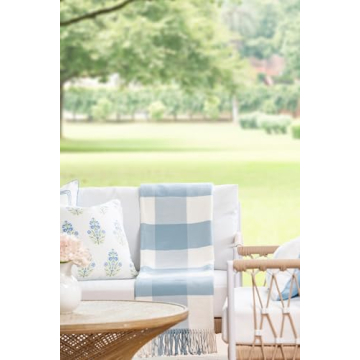 Hofdeco Premium Coastal Throw Blanket - Baby Blue Charm