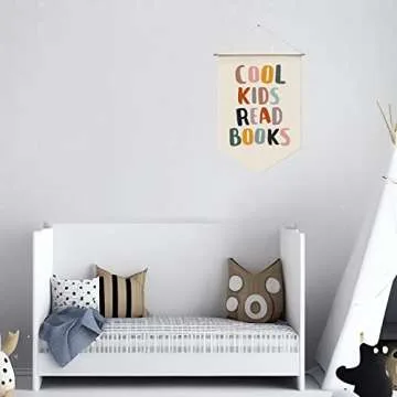 Cool Kids Read Books Wall Hanging | Inspiring Reading Decor, Playroom Banner