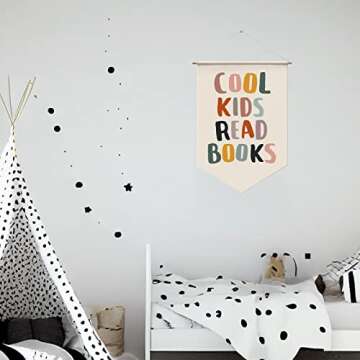 Cool Kids Read Books Wall Hanging for Playroom Decor