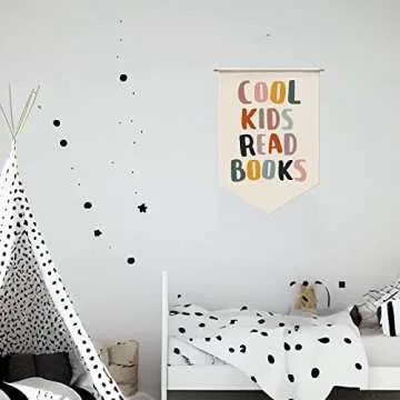 Cool Kids Read Books Wall Hanging for Playroom Decor