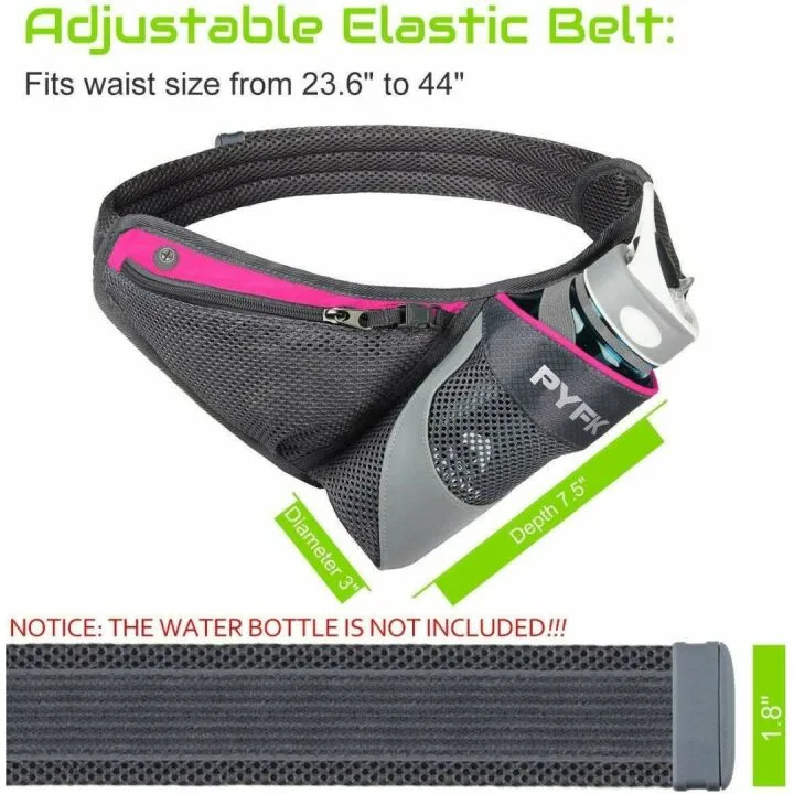 PYFK Running Belt with Water Bottle Holder for Runners