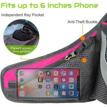 PYFK Running Belt with Water Bottle Holder for Runners