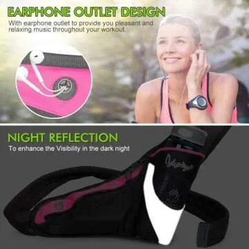 PYFK Running Belt with Water Bottle Holder for Runners