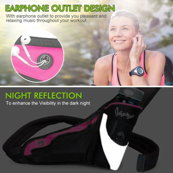 PYFK Running Belt with Water Bottle Holder for Runners