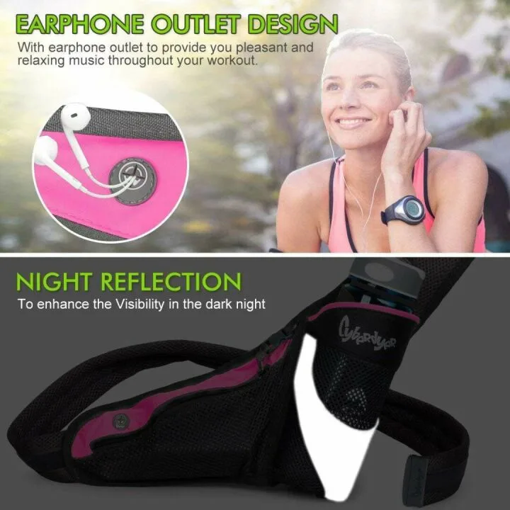 PYFK Running Belt with Water Bottle Holder for Runners