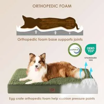 EHEYCIGA Orthopedic Dog Bed: Supportive & Washable for Large Dogs