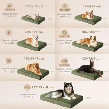 EHEYCIGA Orthopedic Dog Bed for Large Dogs - 36x27