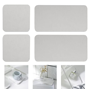 NiuYichee Set of 4 Water Absorbent Diatomite Coasters for Clean, Stylish Countertops