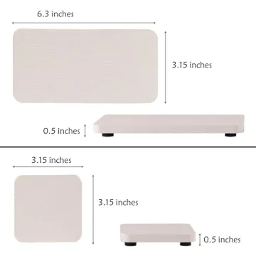 NiuYichee Absorbent Diatomite Coasters for Modern Homes