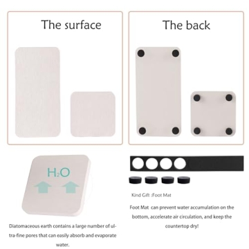 NiuYichee Absorbent Diatomite Coasters for Modern Homes
