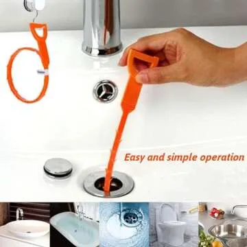 Vastar 4 Pack 19.6 Inch Drain Snake Hair Drain Clog Remover Cleanina Tool (4 Pack 19.6 Inch)