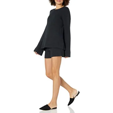 The Drop Women's Alice Crewneck Pullover Sweater Black