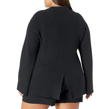 The Drop Women's Alice Crewneck Pullover Sweater Black