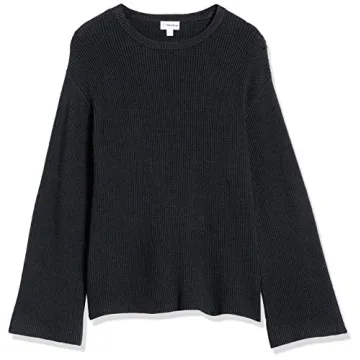 The Drop Women's Alice Crewneck Pullover Sweater Black