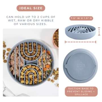 SUNDAY HOUND Slow Feeder Dog Bowl for Healthy Eating