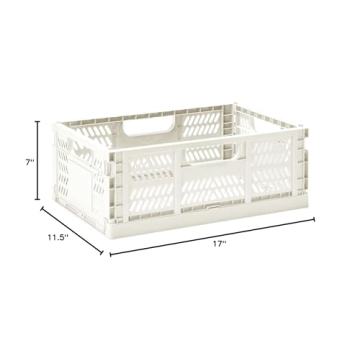 Stylish 3 Sprouts Eco-Friendly Storage Crate - Cream