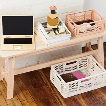 Stylish 3 Sprouts Eco-Friendly Storage Crate - Cream