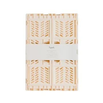 Stylish 3 Sprouts Eco-Friendly Storage Crate - Cream