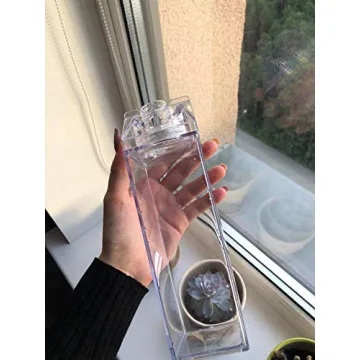 Cute Customizable Clear Milk Carton Water Bottle