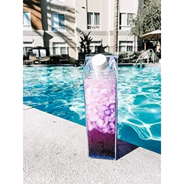 Cute Customizable Clear Milk Carton Water Bottle