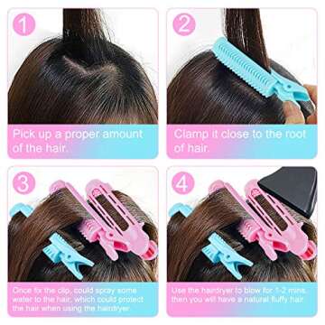 6pcs Volumizing Hair Root Clips for Instant Volume