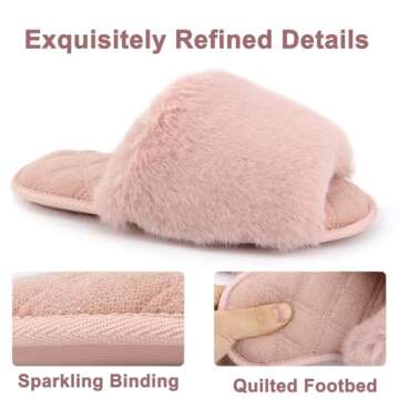 Aivanart Bride Bridesmaids Wedding Slippers Bride to Be Gifts for Bridal Shower Bachelorette Gifts For Party Engagement,I Do Crew Slippers Comfy Cozy Open Toe Shoes Women