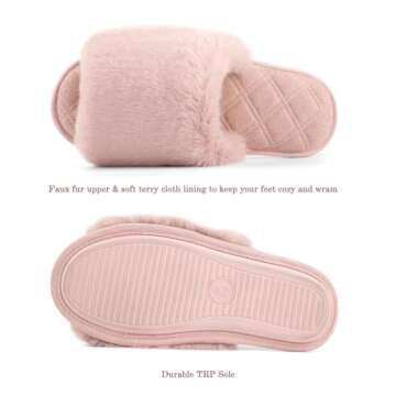 Aivanart Bride Bridesmaids Wedding Slippers Bride to Be Gifts for Bridal Shower Bachelorette Gifts For Party Engagement,I Do Crew Slippers Comfy Cozy Open Toe Shoes Women