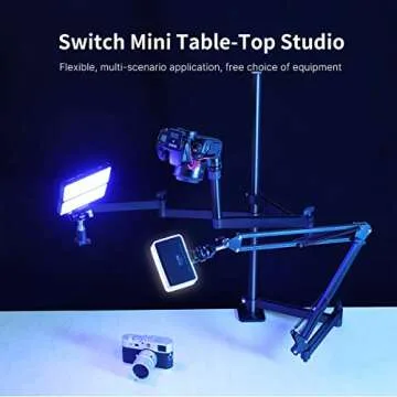 Live Broadcast Boom Arm, ULANZI Flexible Desk Mount Camera Arm Clamp Webcam Stand, Microphone Boom Arm for Blue Yeti Snowball Yeti Nano, Webcam, Camera, LED Light, Voice Recording, Podcasting
