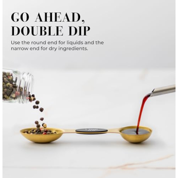 Stylish Gold Magnetic Measuring Spoons Set for Precision Cooking