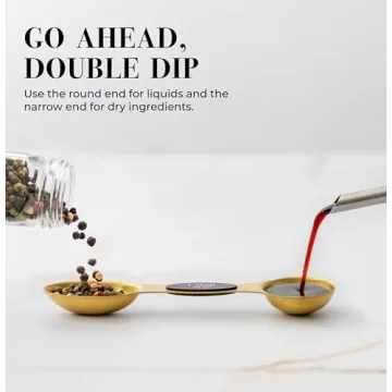 Stylish Gold Magnetic Measuring Spoons Set for Precision Cooking