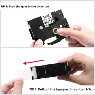 Durable 8-Pack TZ-251 Label Tape for Brother Label Makers