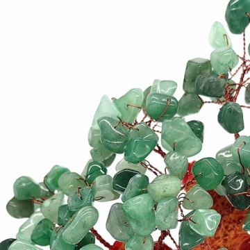 Colorsheng 7 Inch Quartz Crystal Money Tree for Wealth and Luck