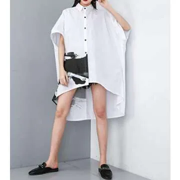 Chic ellazhu Women's Button Down Shirt Dress for Summer
