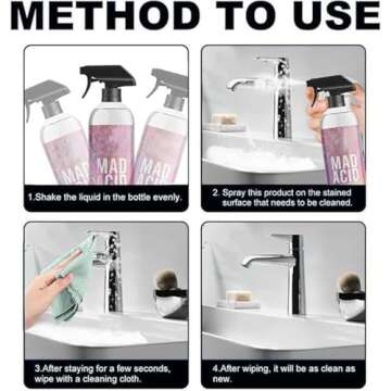 LILINAS 2025 New Acid Glass Cleaner, All Purpose Cleaner, Acid Water Spot Remover, Acid Shower Cleaner, Acid Cleaner for Bathroom, Car, Furniture (4 oz)