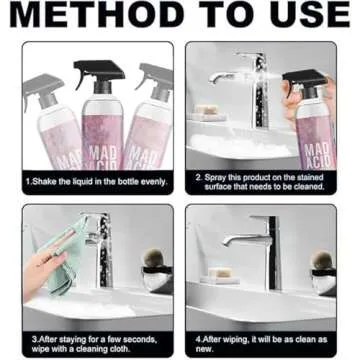 LILINAS 2025 New Acid Glass Cleaner, All Purpose Cleaner, Acid Water Spot Remover, Acid Shower Cleaner, Acid Cleaner for Bathroom, Car, Furniture (4 oz)