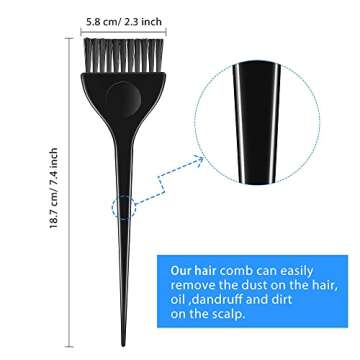 Boao 6 Pcs Hair Coloring Dye Brush Set for Salon Hair Color Application Brush Tinting Comb Tool Kit ...