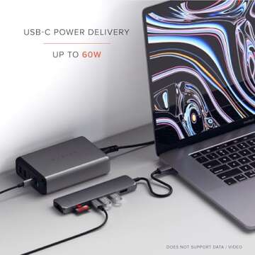 Satechi USB C Hub Multiport Adapter, USB C Docking Stationing Station with 4K HDMI, 60W USB C PD Charging, 2 USB-A, Ethernet, Micro/SD Card Readers, for MacBook Pro/Air M1 M2 M3, Windows - Space Gray