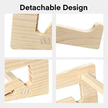 Thibault Laptop Stand for Desk, Laptop Riser Computer Stand Wooden MacBook Stand, Ergonomic Wood Laptop Holder Compatible with MacBook/Dell/HP/Lenovo 10-17 Laptops, Work from Home Laptop Riser