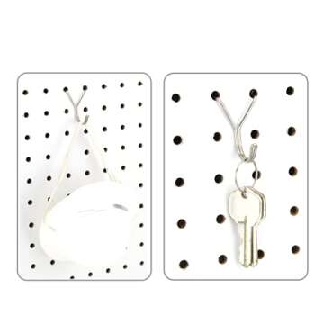 Right Arrange Stainless Steel Pegboard Hooks 50-Pack 1in J-Hook - Will Not Fall Out - Fits Any Peg Board - Multipurpose - Organize Necklaces, Jewelry, Retail Items, Keys, Craft or Supplies