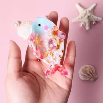 Ocean-Inspired Acrylic Fish Hair Claw Clip for All Styles