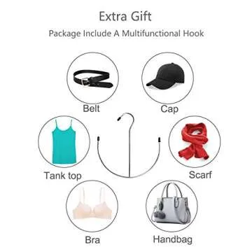Bra Hanger, 2 Pack Tank Top Organizer for Closet, Comes with A Multifunctional Hook, Maintain Shape, Niclogi Hanging Sport Bra Camisole Storage Holder, Metal Space Saving Hanger, Black