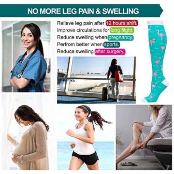 Compression Socks 20-30 mmHg for Nurses and Travelers