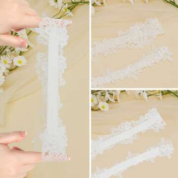 Garters for Bride, Wedding Garter Set for Bride, Garter Belts for Thigh Highs, 2 Pieces White Garter Belt, Thigh Garter Belt, Wedding Garter, Lace Garter Belt, Wedding Bride Accessories